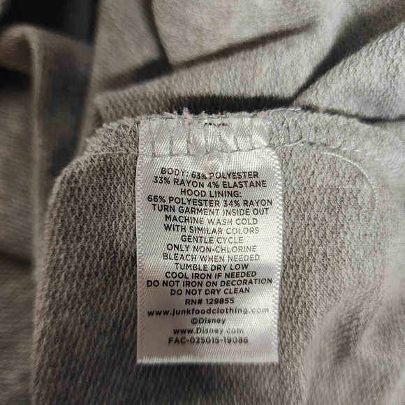 Disney Parks Forever Collection By Junk Food Gray Thumper Womens Hoodie Size M - Picture 5 of 7